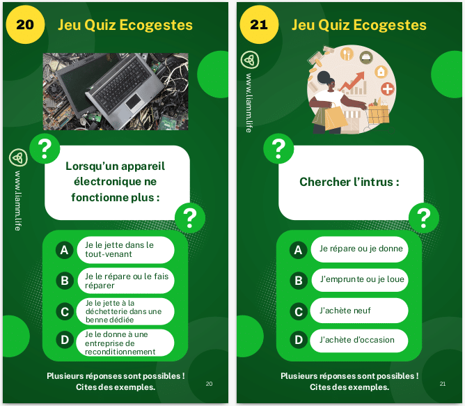 Cartes écogestes 1 Cartes jeu écogestes